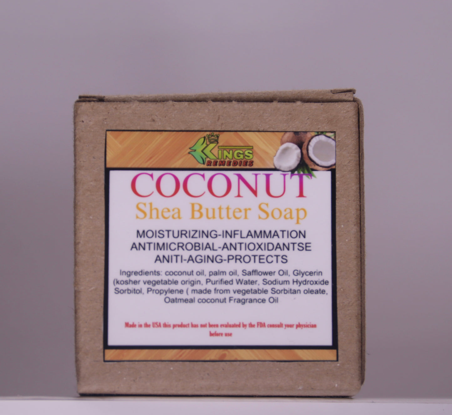 COCONUT SHEA BUTTER HERBAL SOAP