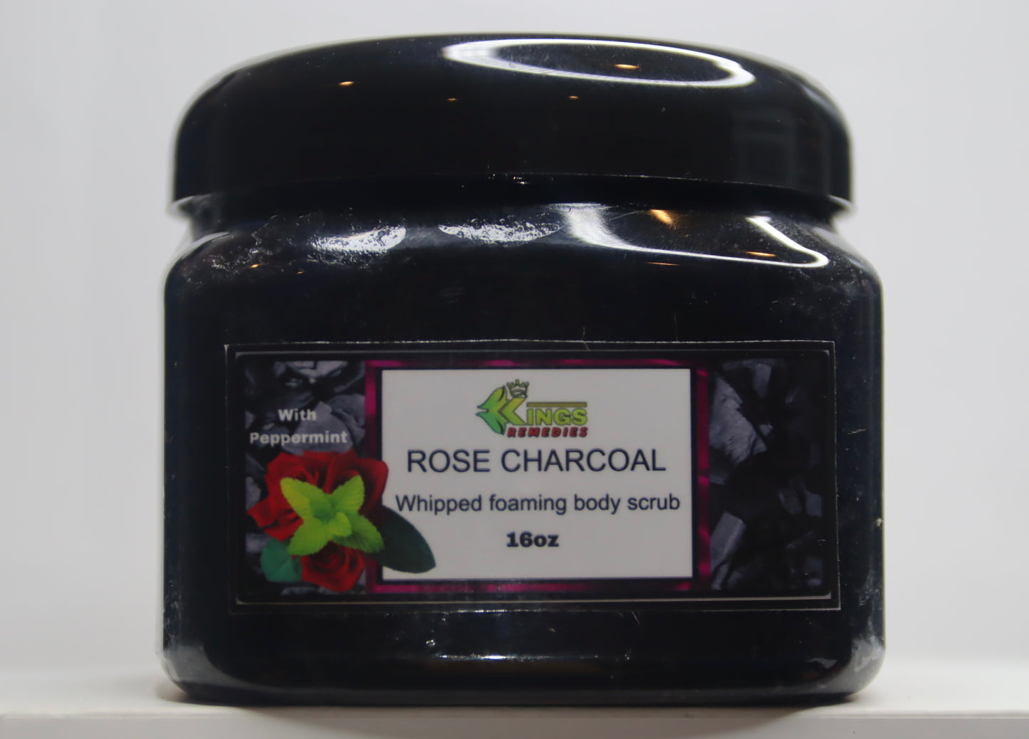 ROSE CHARCOAL FOAMING WHIPPED BODY SCRUB