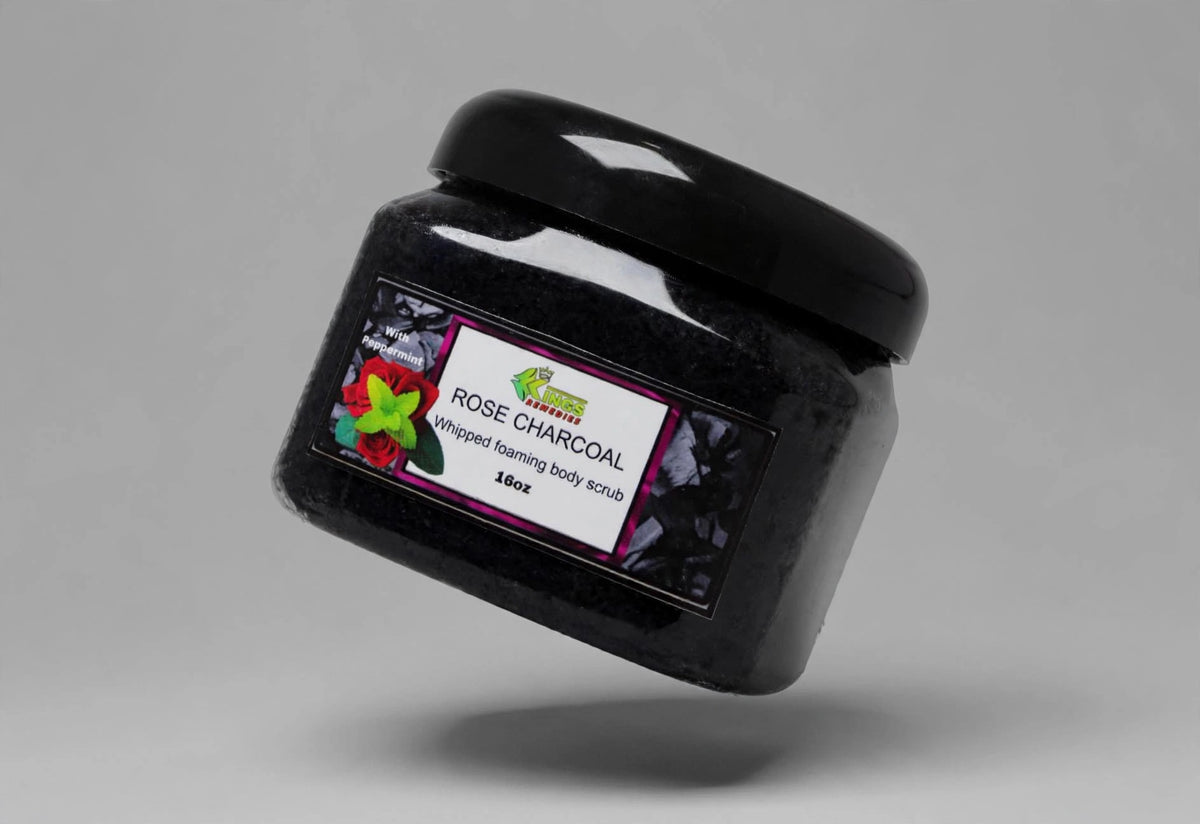 ROSE CHARCOAL FOAMING WHIPPED BODY SCRUB